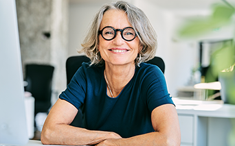 Woman smiling