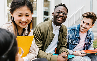 Students smiling